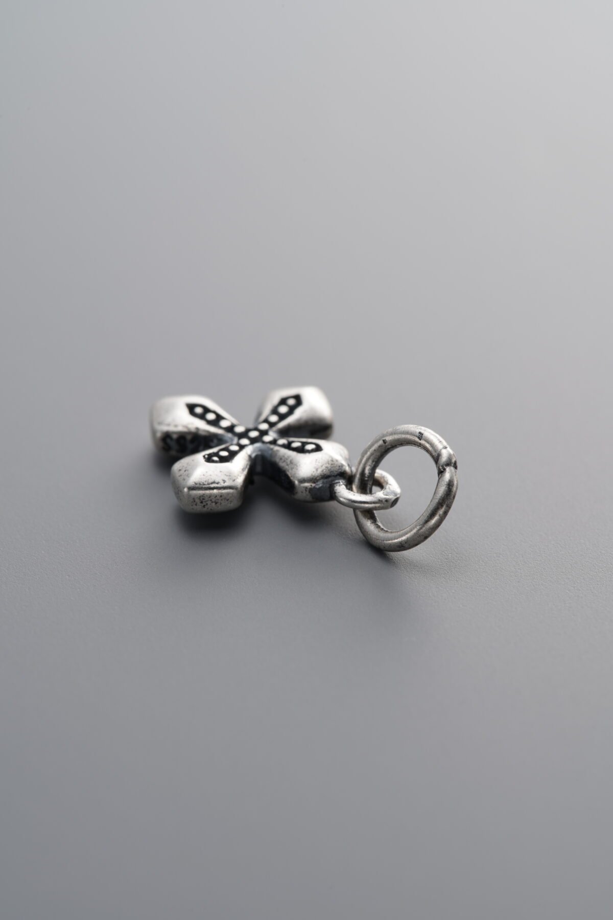 925 Sterling Silver-Antiqued-Cross Pendant-13mm - Image 3