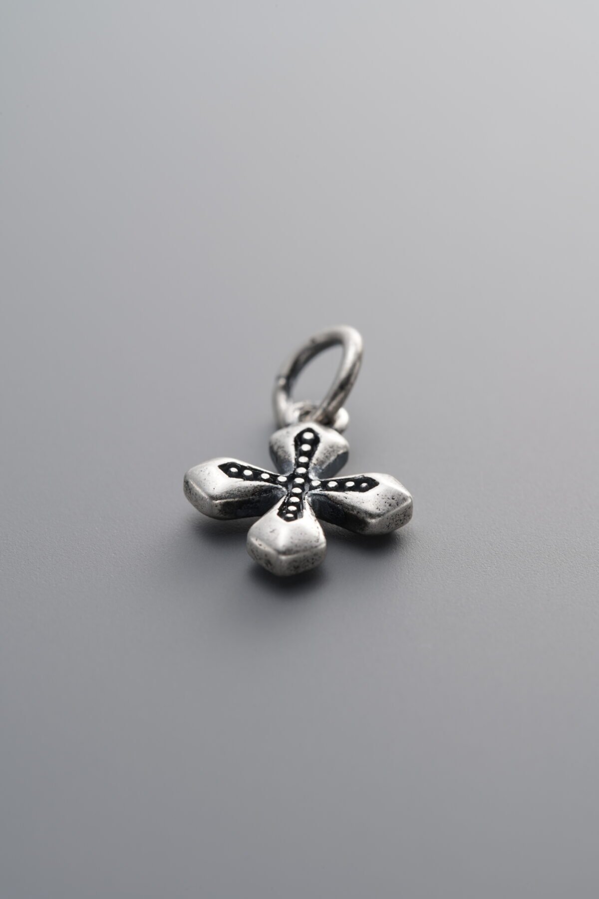 925 Sterling Silver-Antiqued-Cross Pendant-13mm - Image 2