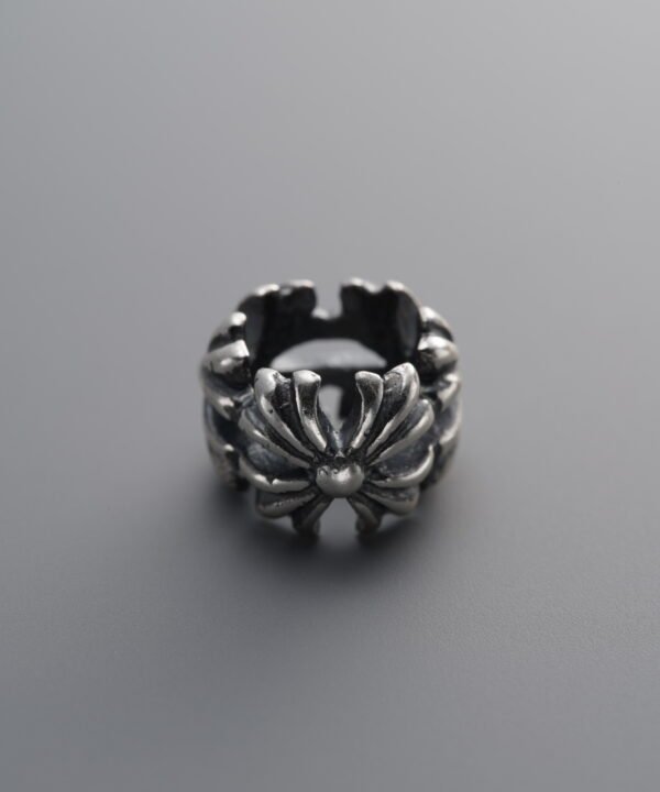 925 Sterling Silver-Antiqued-Cross Ring Spacer Bead-10mm