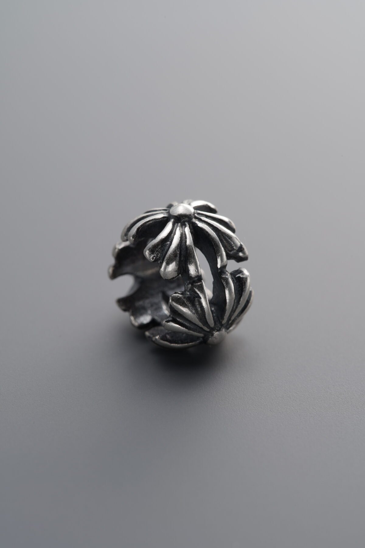 925 Sterling Silver-Antiqued-Cross Ring Spacer Bead-10mm - Image 3