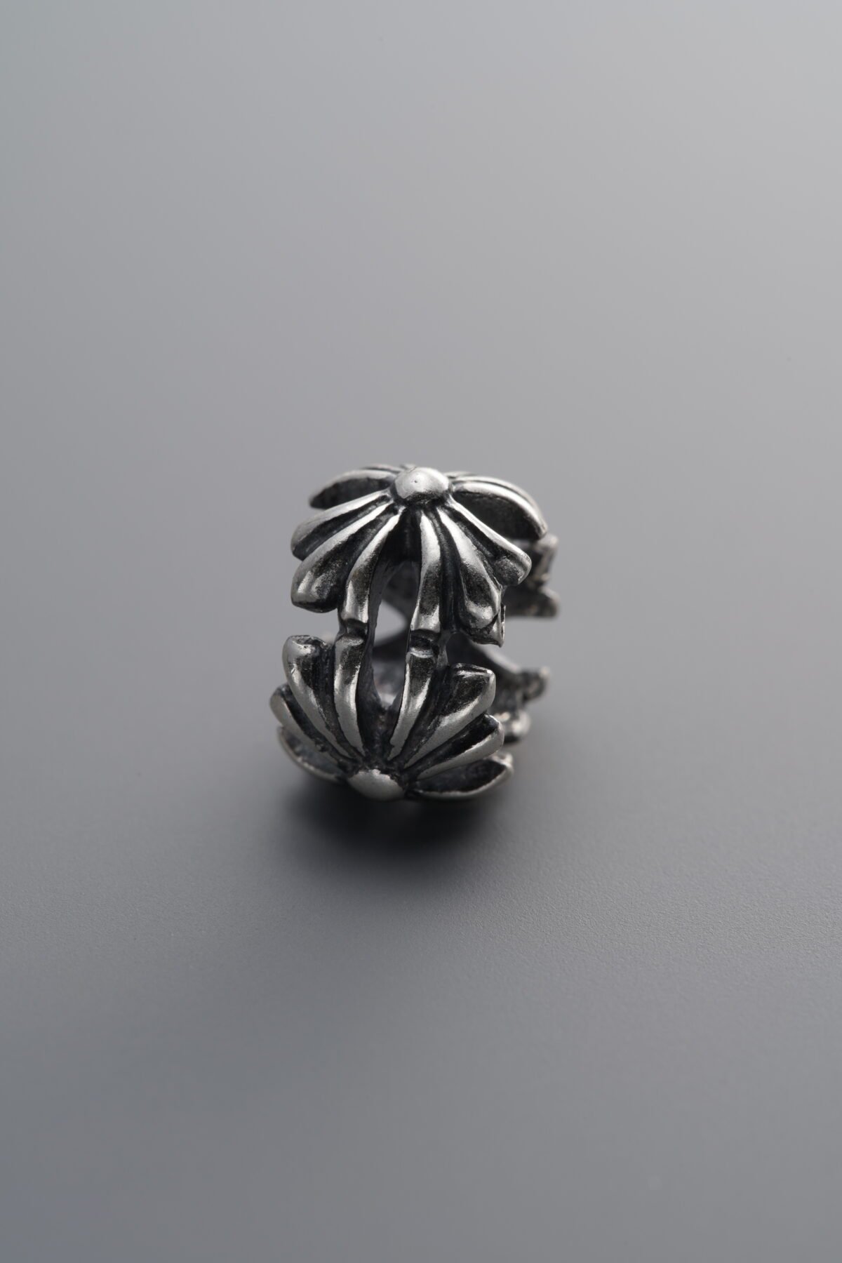 925 Sterling Silver-Antiqued-Cross Ring Spacer Bead-10mm - Image 2