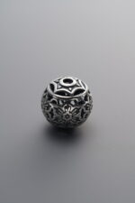 925 Sterling Silver-Antiqued-Openwork Spacer Bead-10mm - Image 4