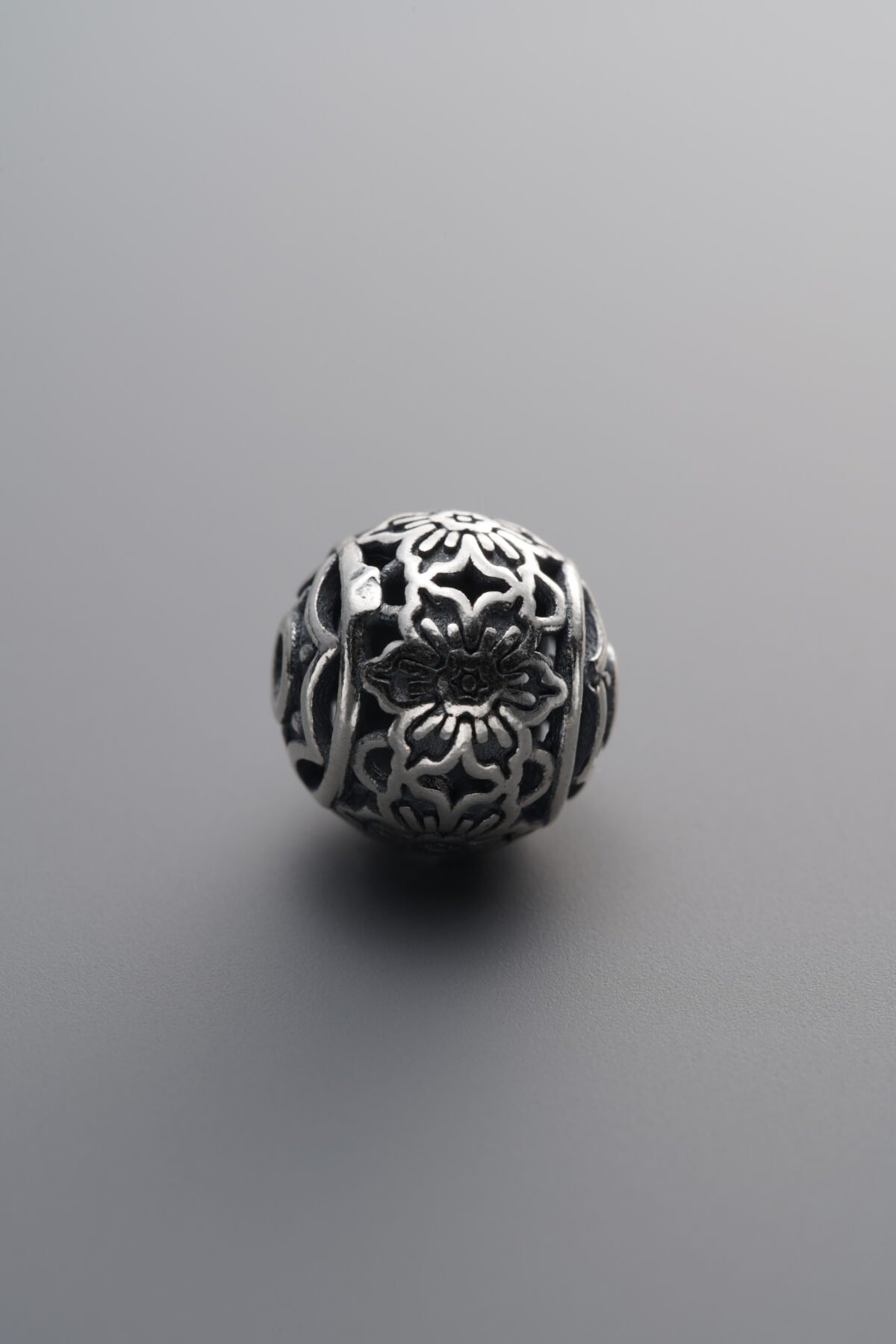 925 Sterling Silver-Antiqued-Openwork Spacer Bead-10mm - Image 2
