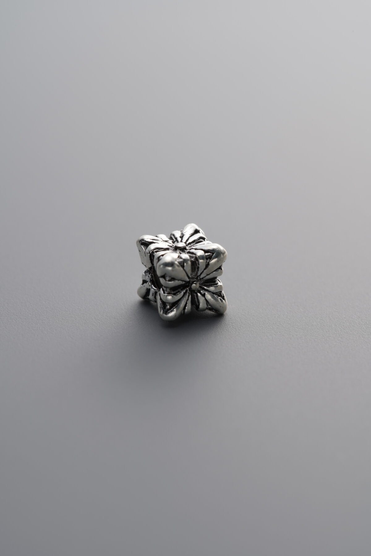 925 Sterling Silver-Antiqued-Cross Spacer Bead-4mm - Image 1