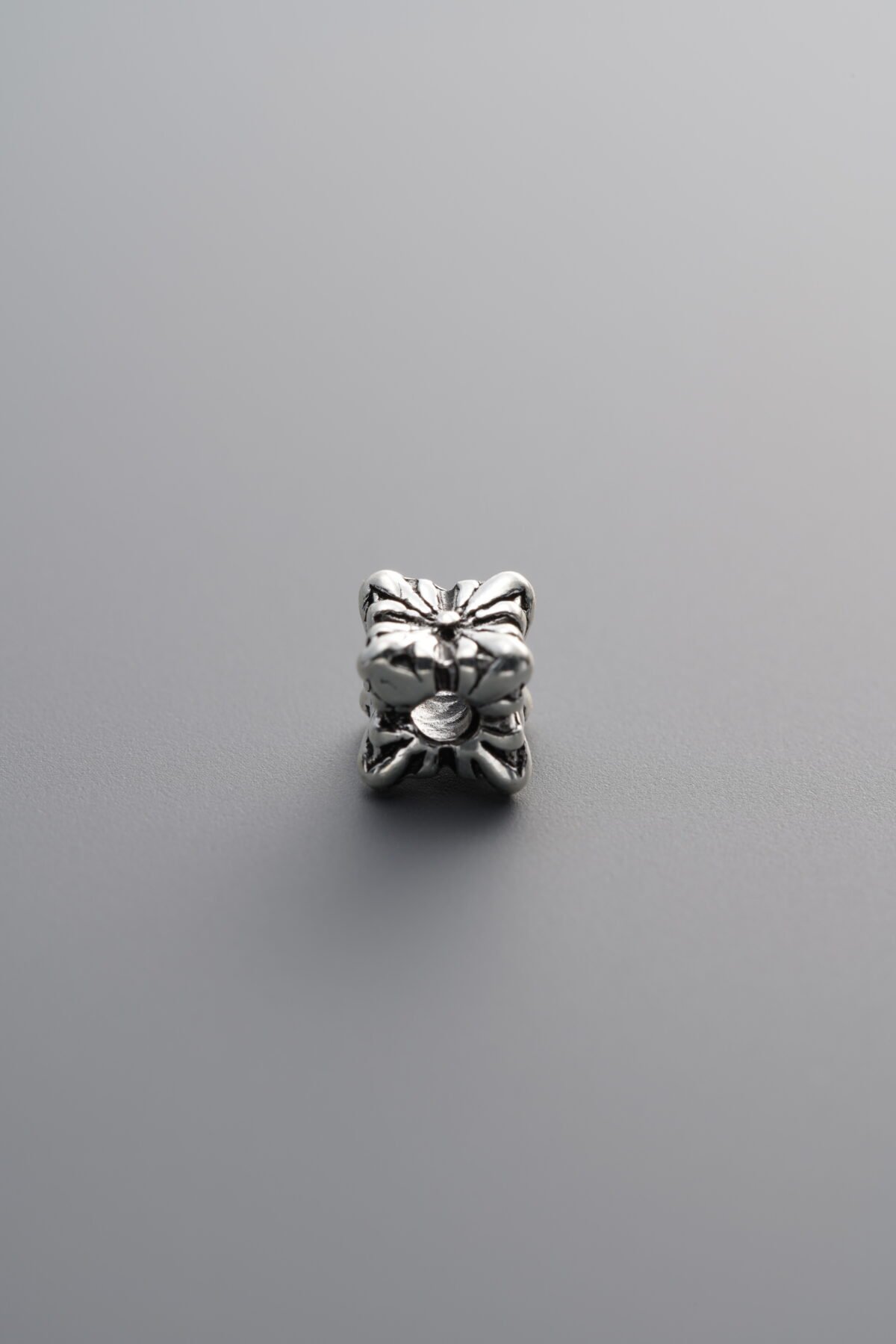 925 Sterling Silver-Antiqued-Cross Spacer Bead-4mm - Image 3