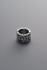 925 Sterling Silver-Antiqued-Cross Ring Spacer Bead-7mm - Image 2