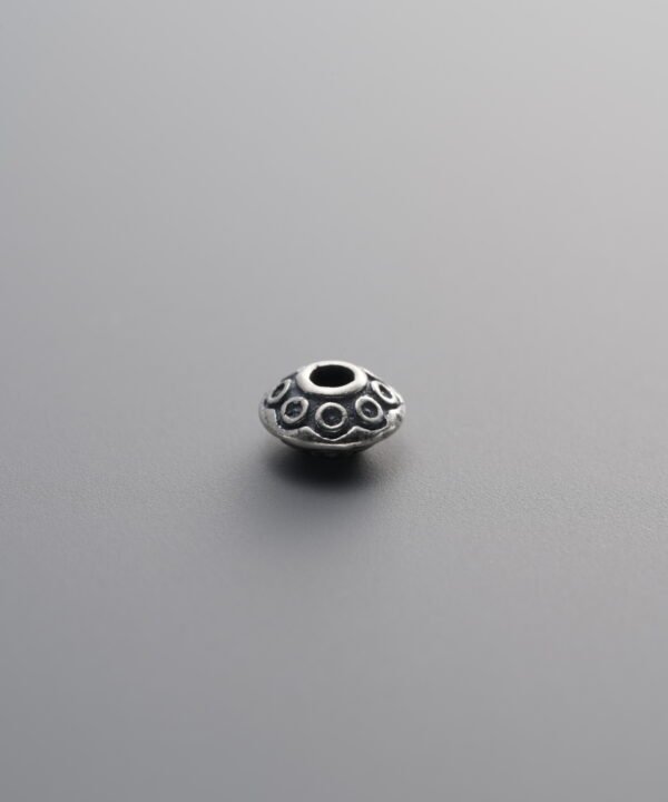 925 Sterling Silver-Antiqued-Saucer Spacer Bead-5mm