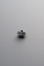 925 Sterling Silver-Antiqued-Saucer Spacer Bead-5mm - Image 2