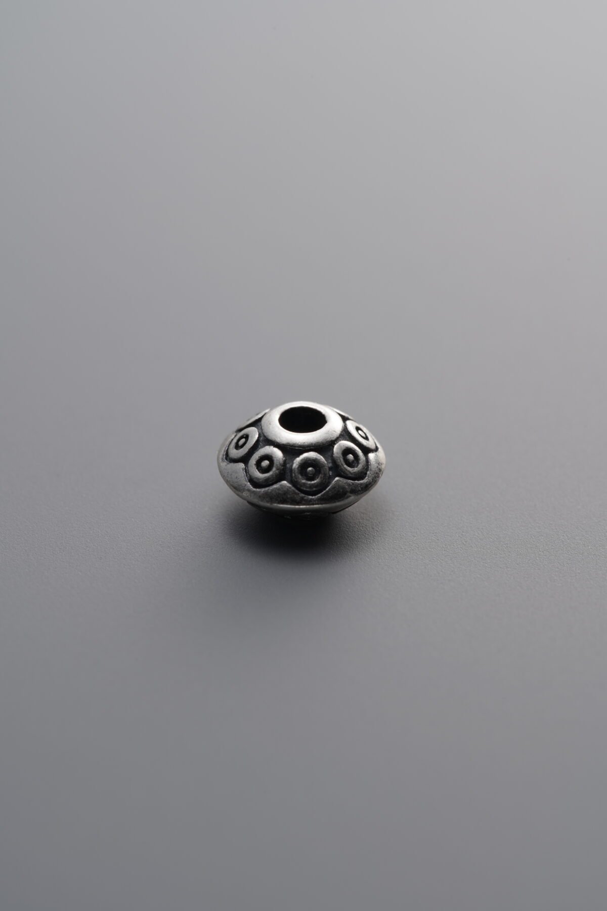 925 Sterling Silver-Antiqued-Rondelle Spacer Bead-7mm - Image 3
