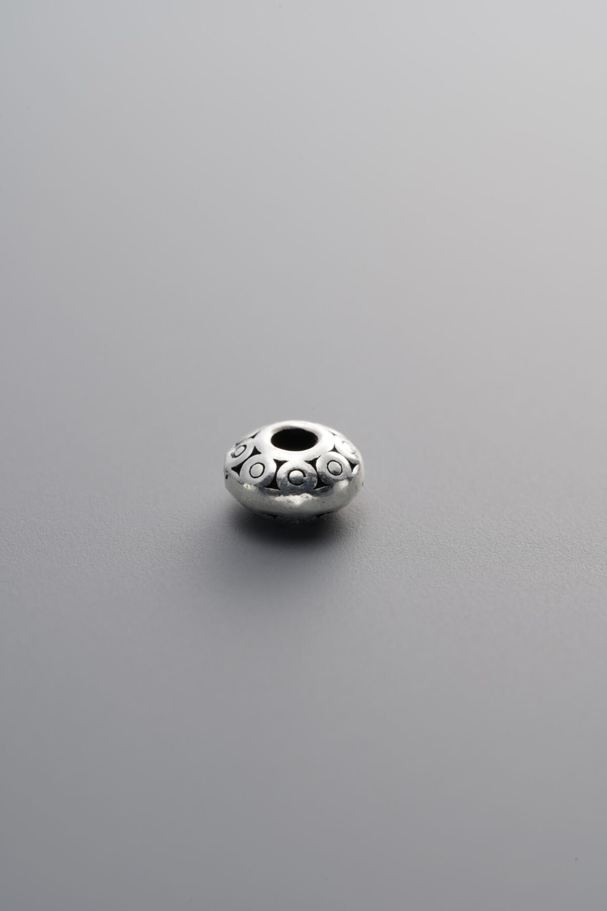 925 Sterling Silver-Antiqued-Rondelle Spacer Bead-5mm - Image 1