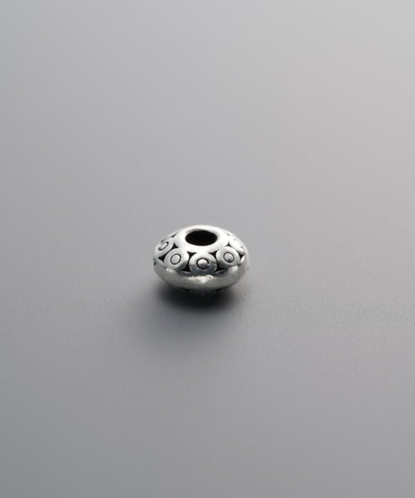 925 Sterling Silver-Antiqued-Rondelle Spacer Bead-5mm