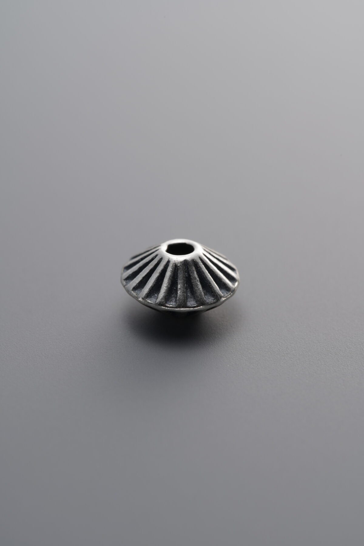 Striped Flying Saucer Spacer Bead