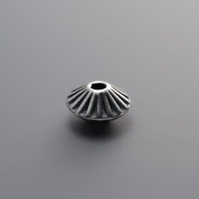 Striped Flying Saucer Spacer Bead