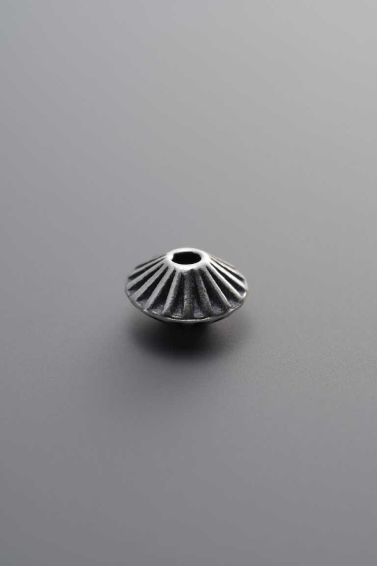 Striped Flying Saucer Spacer Bead