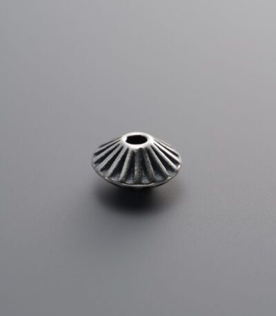Striped Flying Saucer Spacer Bead