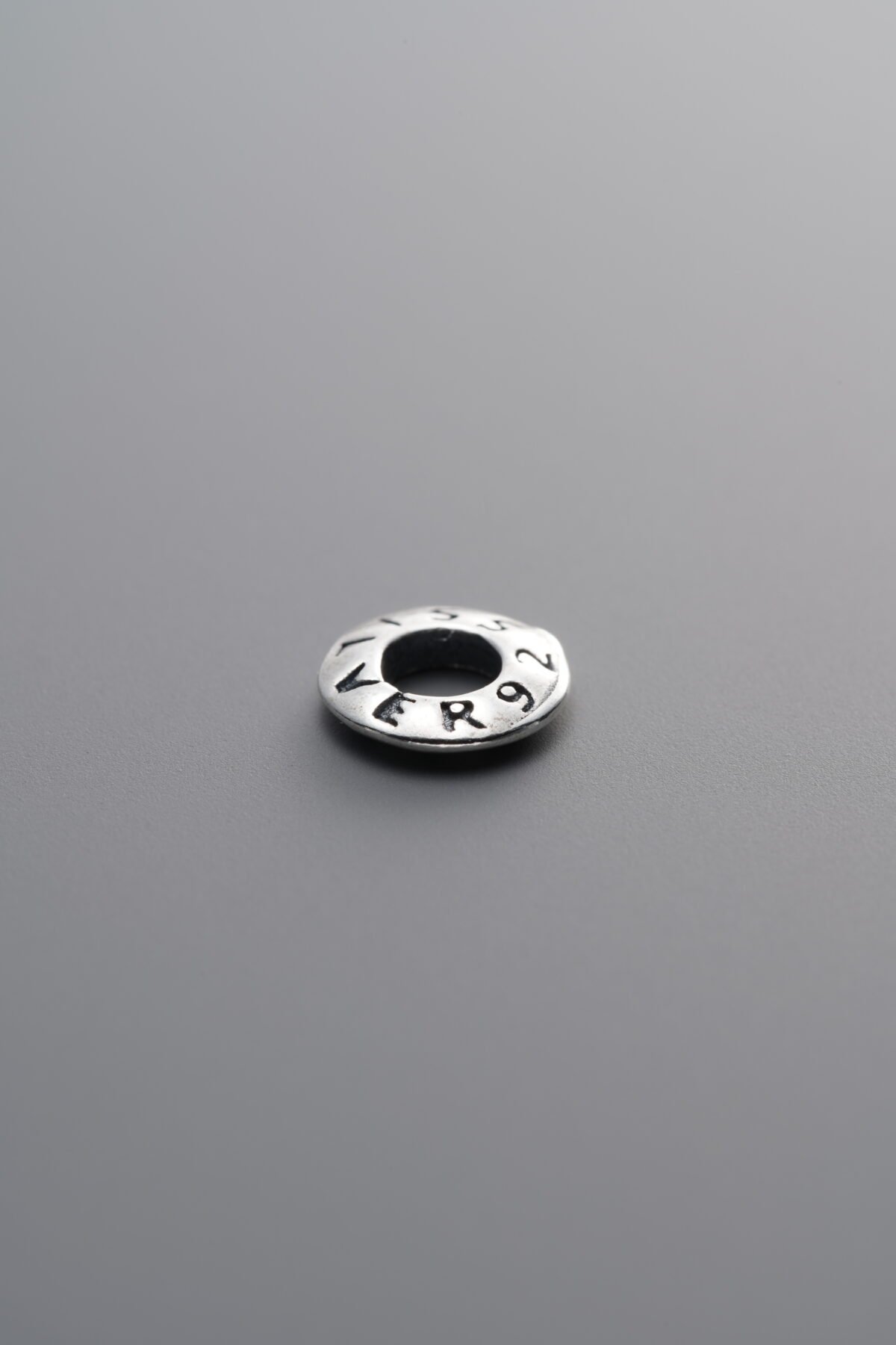 925 Sterling Silver-Antiqued-Coin Bead Spacer Bead-7mm - Image 3