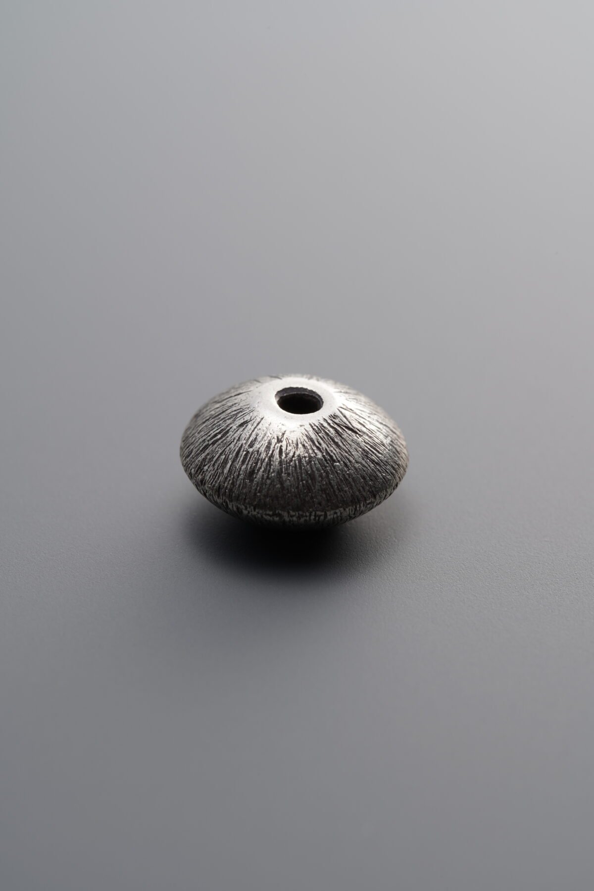 925 Sterling Silver-Antiqued-Rondelle Spacer Bead-10mm - Image 2