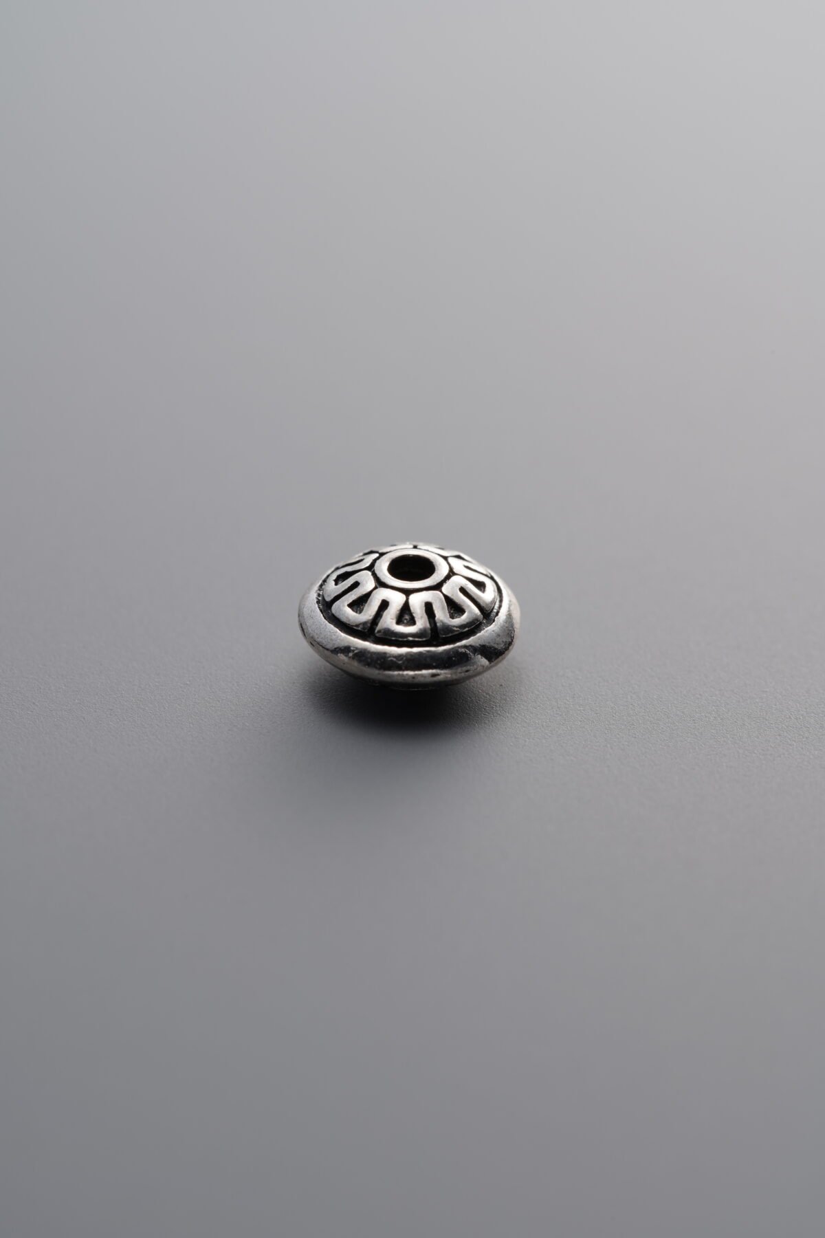 925 Sterling Silver-Antiqued-Rondelle Spacer Bead-6mm - Image 4
