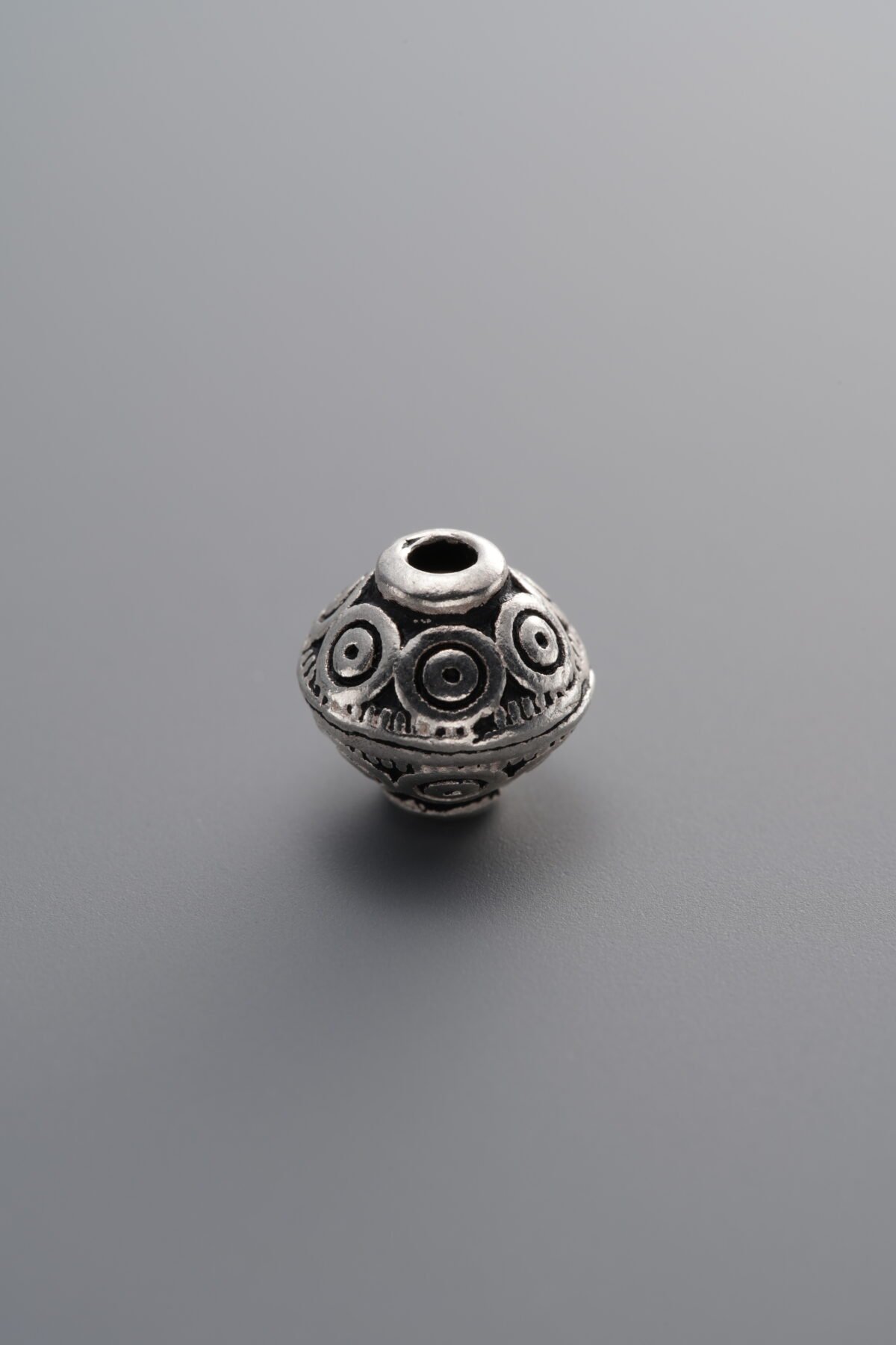 925 Sterling Silver-Antiqued-Rondelle Spacer Bead-8mm - Image 2