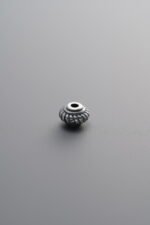 Vertical Striped Flying Saucer Spacer Bead