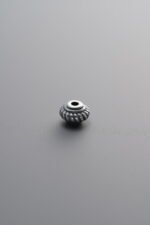 925 Silver-Vintage-Vertical Striped Flying Saucer Spacer Bead-4mm