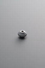925 Sterling Silver-Antiqued-Vertical Striped Rondelle Spacer Bead-4mm