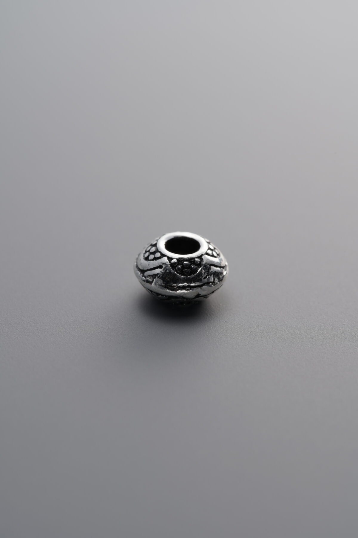 925 Sterling Silver-Antiqued-Rondelle Spacer Bead-6mm - Image 2