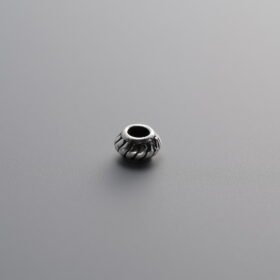 925 Silver-Vintage-Vertical Striped Pattern Spacer Bead-4mm
