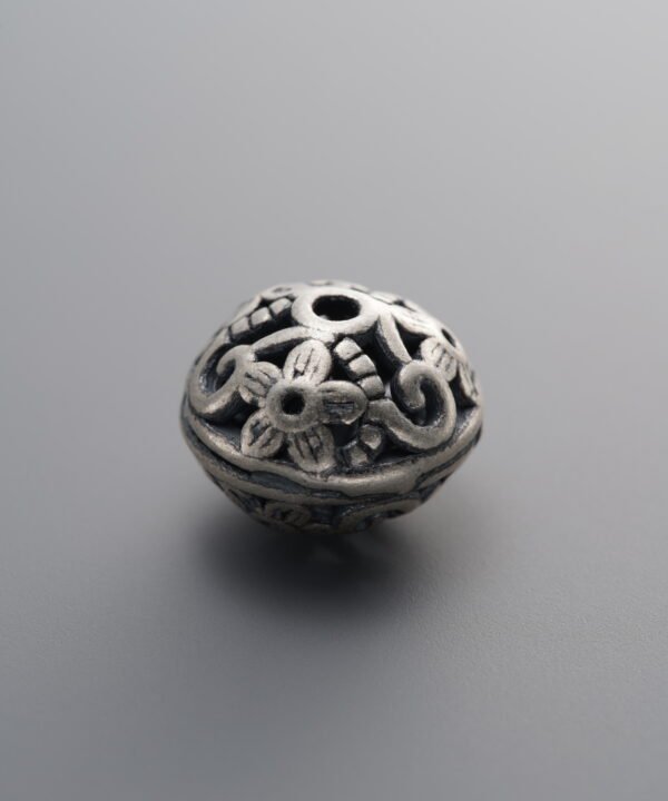 925 Sterling Silver-Antiqued-Openwork Flower Spacer Bead-11mm