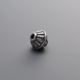 925 Silver-Vintage-Vertical Striped Pattern Spacer Bead-6mm