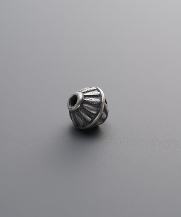 925 Sterling Silver-Antiqued-Vertical Striped Pattern Spacer Bead-6mm