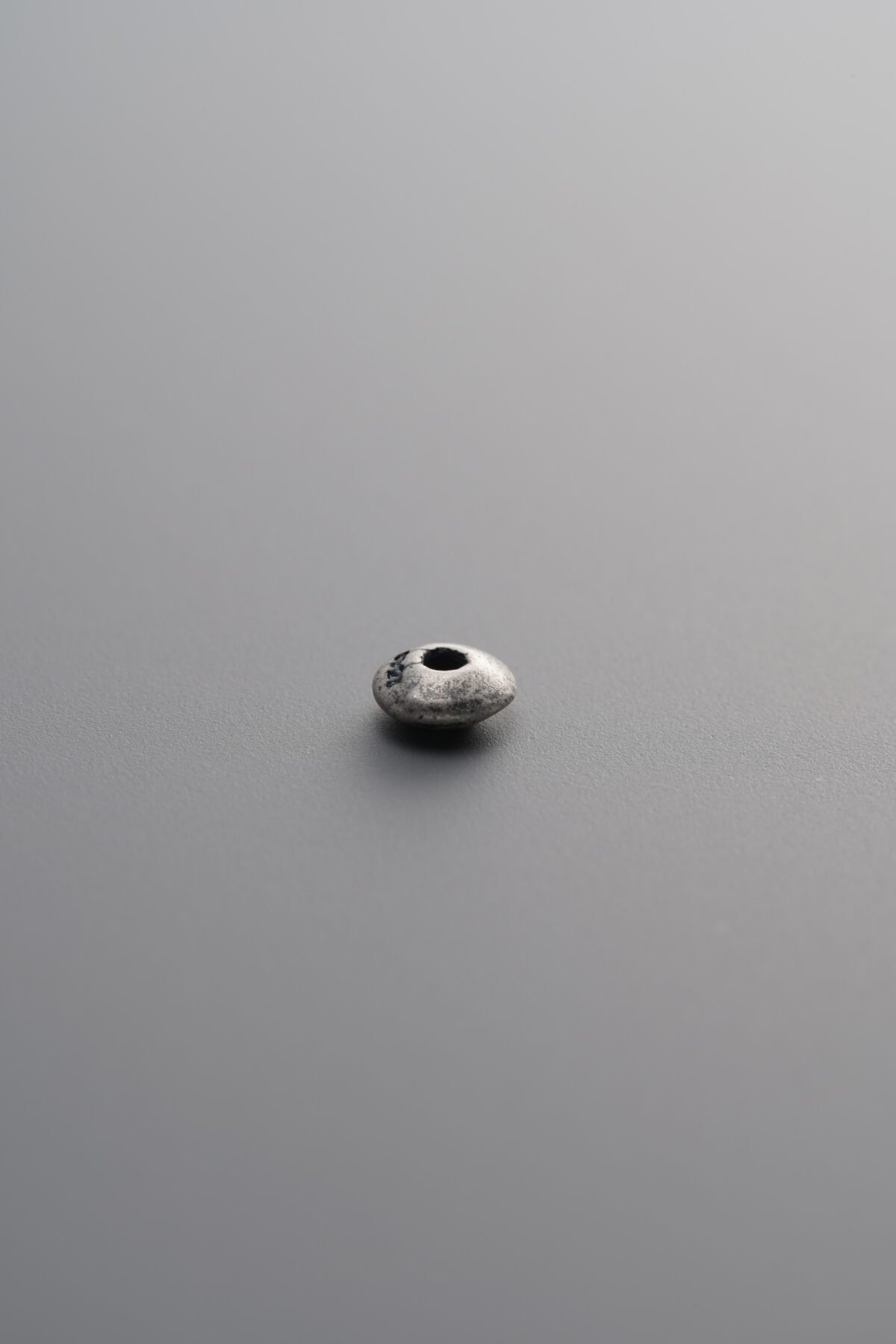 925 Sterling Silver-Antiqued-Rondelle Spacer Bead-4mm - Image 2