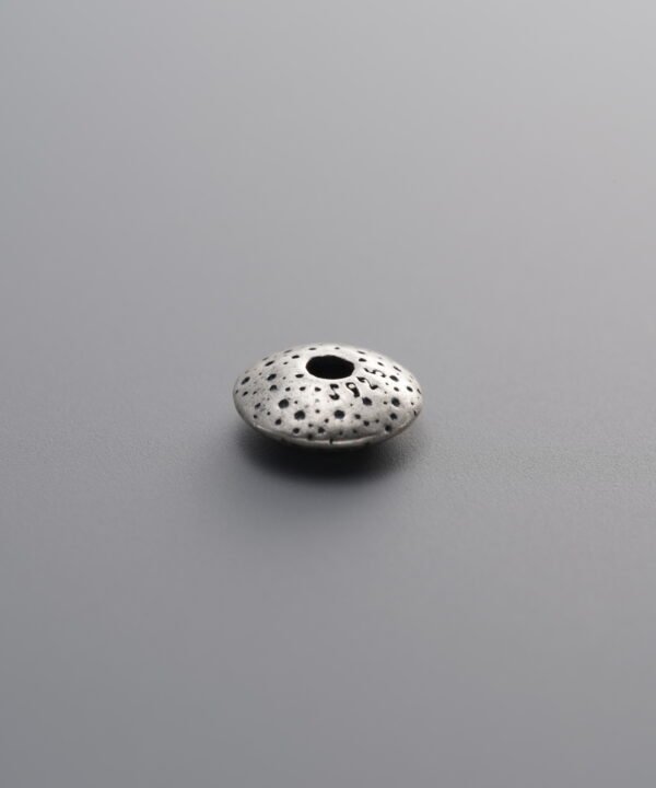 Hammered Pattern Flying Saucer Spacer Bead