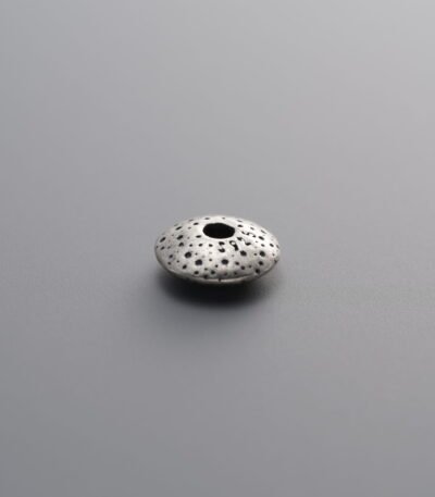 Hammered Pattern Flying Saucer Spacer Bead