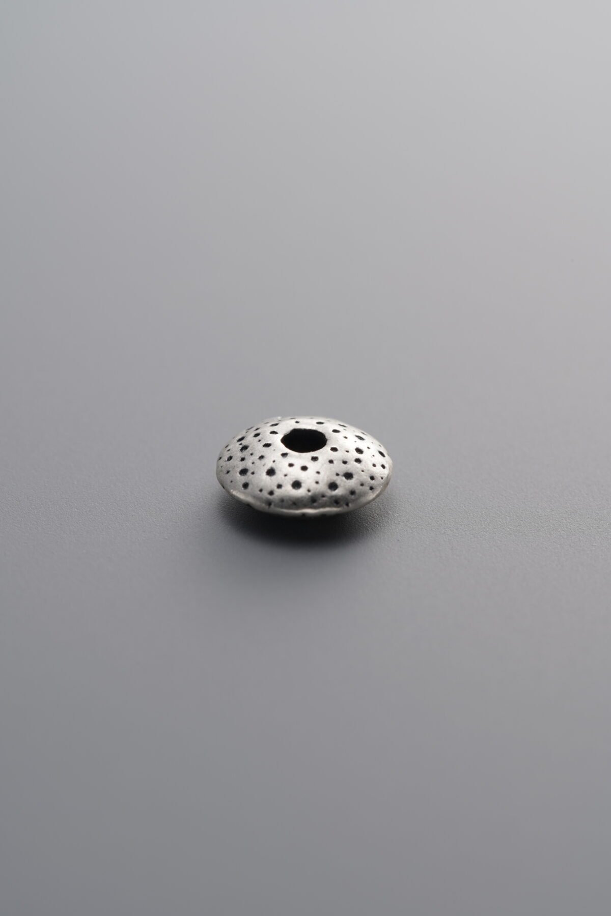 925 Sterling Silver-Antiqued-Hammered Rondelle Spacer Bead-7mm - Image 4