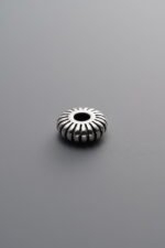 925 Sterling Silver-Antiqued-Striped Spacer Bead-7mm - Image 3