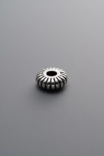 925 Sterling Silver-Antiqued-Striped Spacer Bead-7mm - Image 3