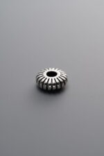 925 Sterling Silver-Antiqued-Striped Spacer Bead-7mm - Image 2