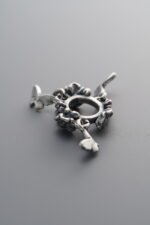 925 Sterling Silver-Antiqued-Melon Pattern Spacer Bead-21mm - Image 3