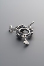 925 Sterling Silver-Antiqued-Melon Pattern Spacer Bead-21mm - Image 3