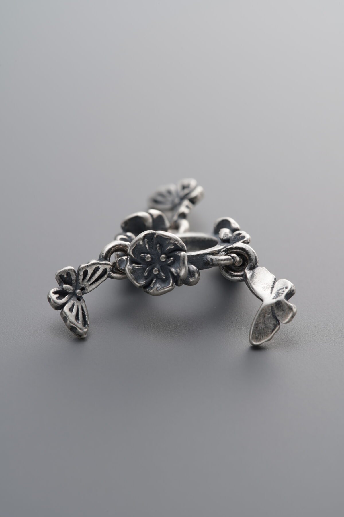 925 Sterling Silver-Antiqued-Melon Pattern Spacer Bead-21mm - Image 2