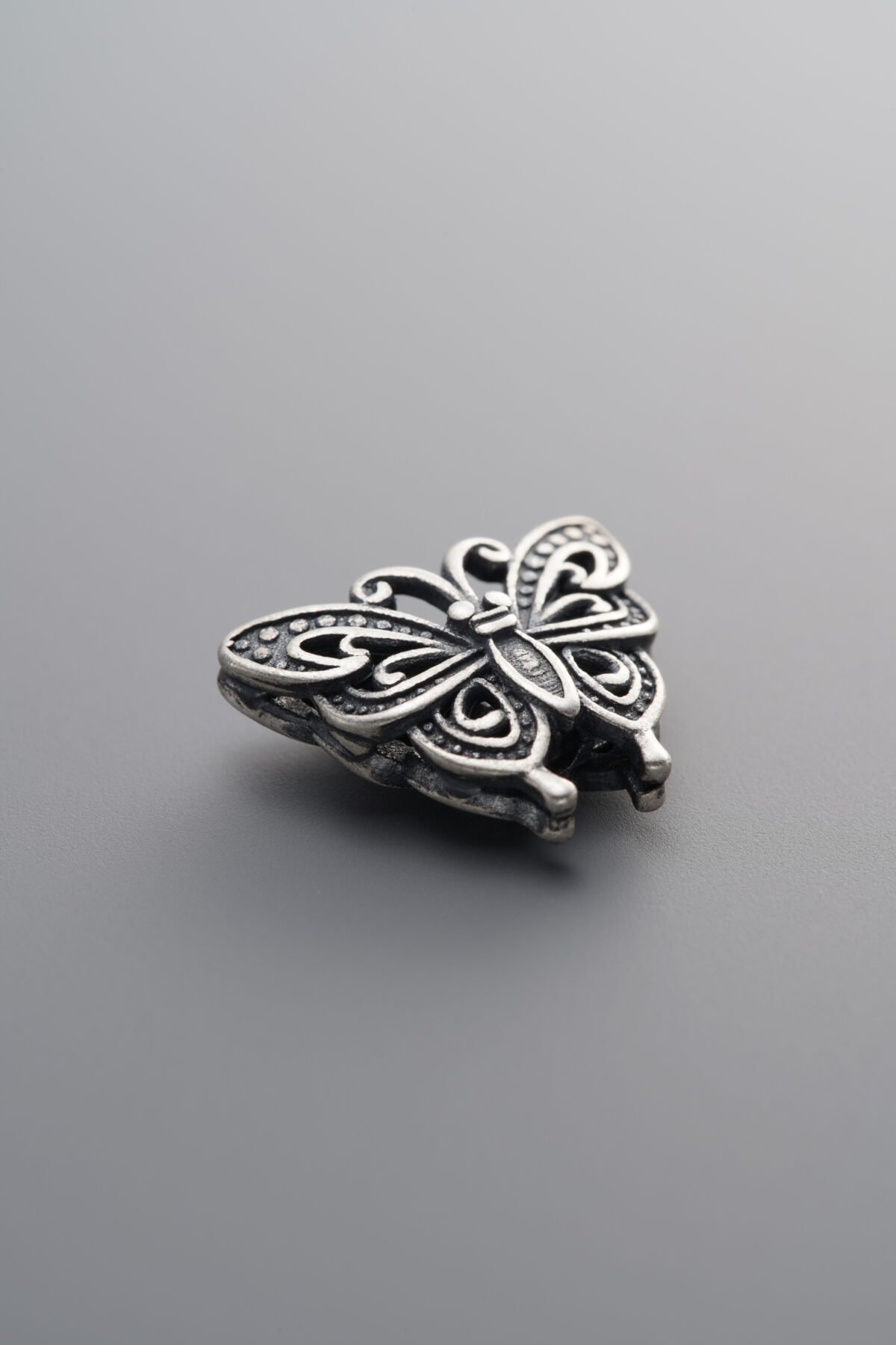 925 Sterling Silver-Antiqued-Butterfly Spacer Bead-14mm - Image 4