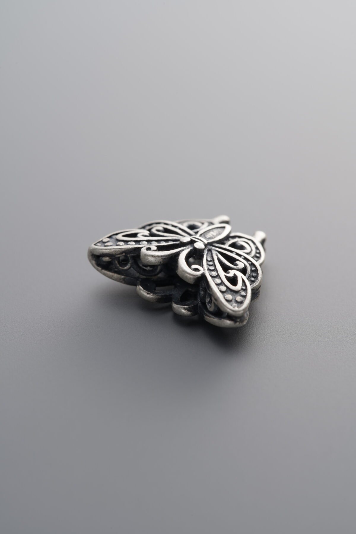 925 Sterling Silver-Antiqued-Butterfly Spacer Bead-14mm - Image 3