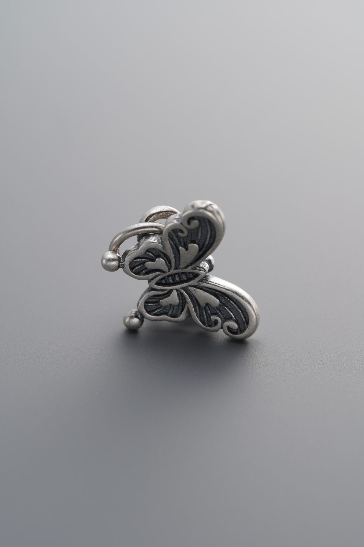 925 Sterling Silver-Antiqued-Butterfly Spacer Bead-12mm - Image 3