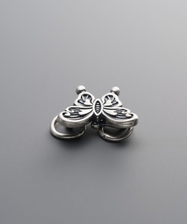 925 Sterling Silver-Antiqued-Butterfly Spacer Bead-12mm