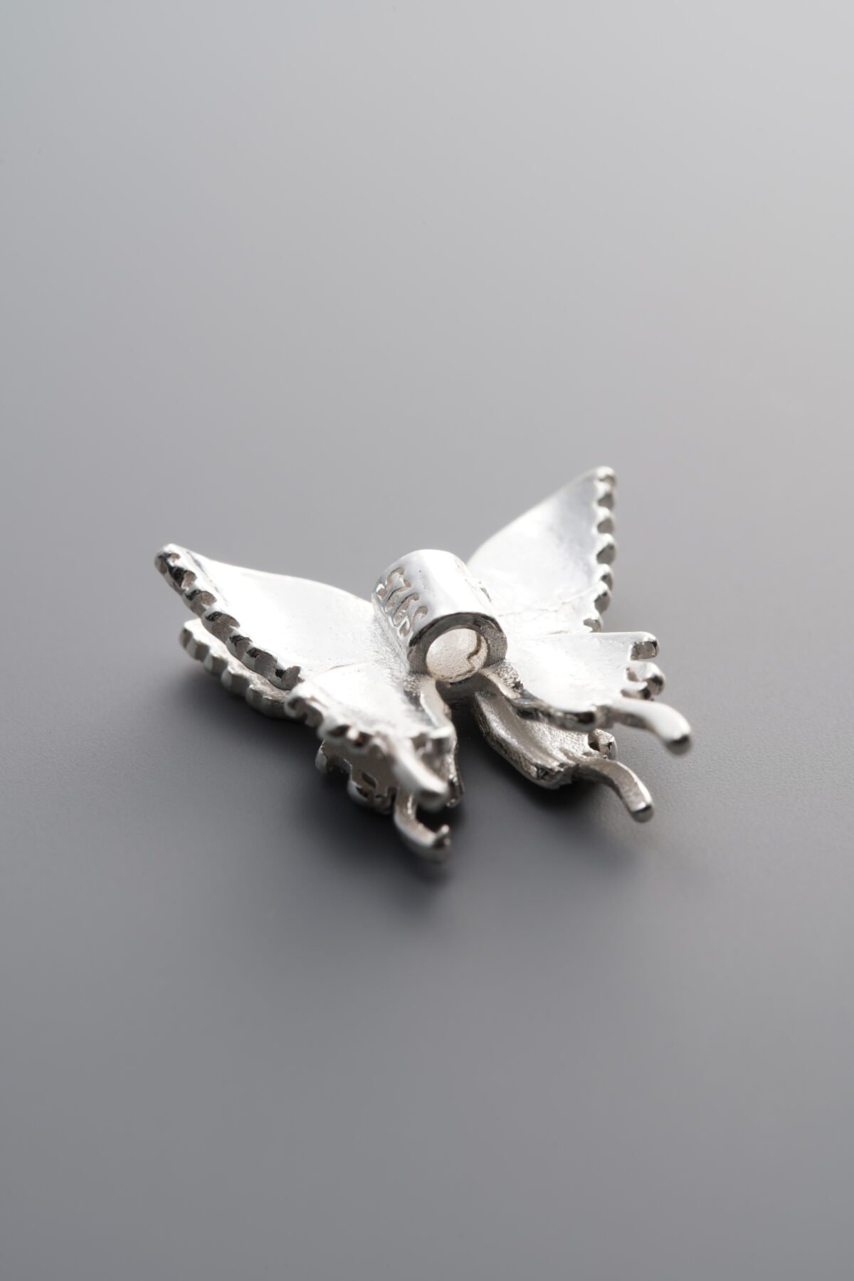 925 Sterling Silver-Bright-Butterfly Spacer Bead-17mm - Image 2