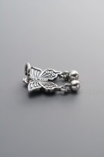 925 Sterling Silver-Antiqued-Butterfly Pendant-15mm - Image 2