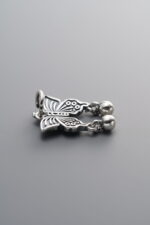 925 Sterling Silver-Antiqued-Butterfly Pendant-15mm - Image 2