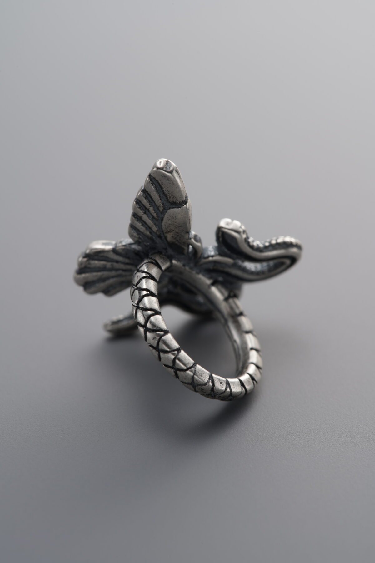 925 Sterling Silver-Antiqued-Snake Butterfly Spacer Bead-14mm - Image 2