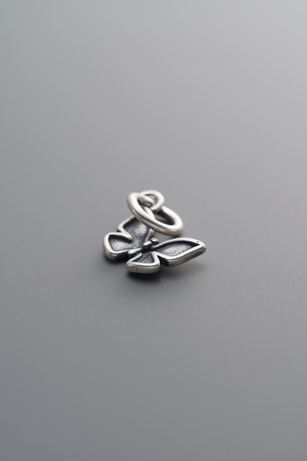 925 Sterling Silver-Antiqued-Butterfly Pendant-10mm - Image 4